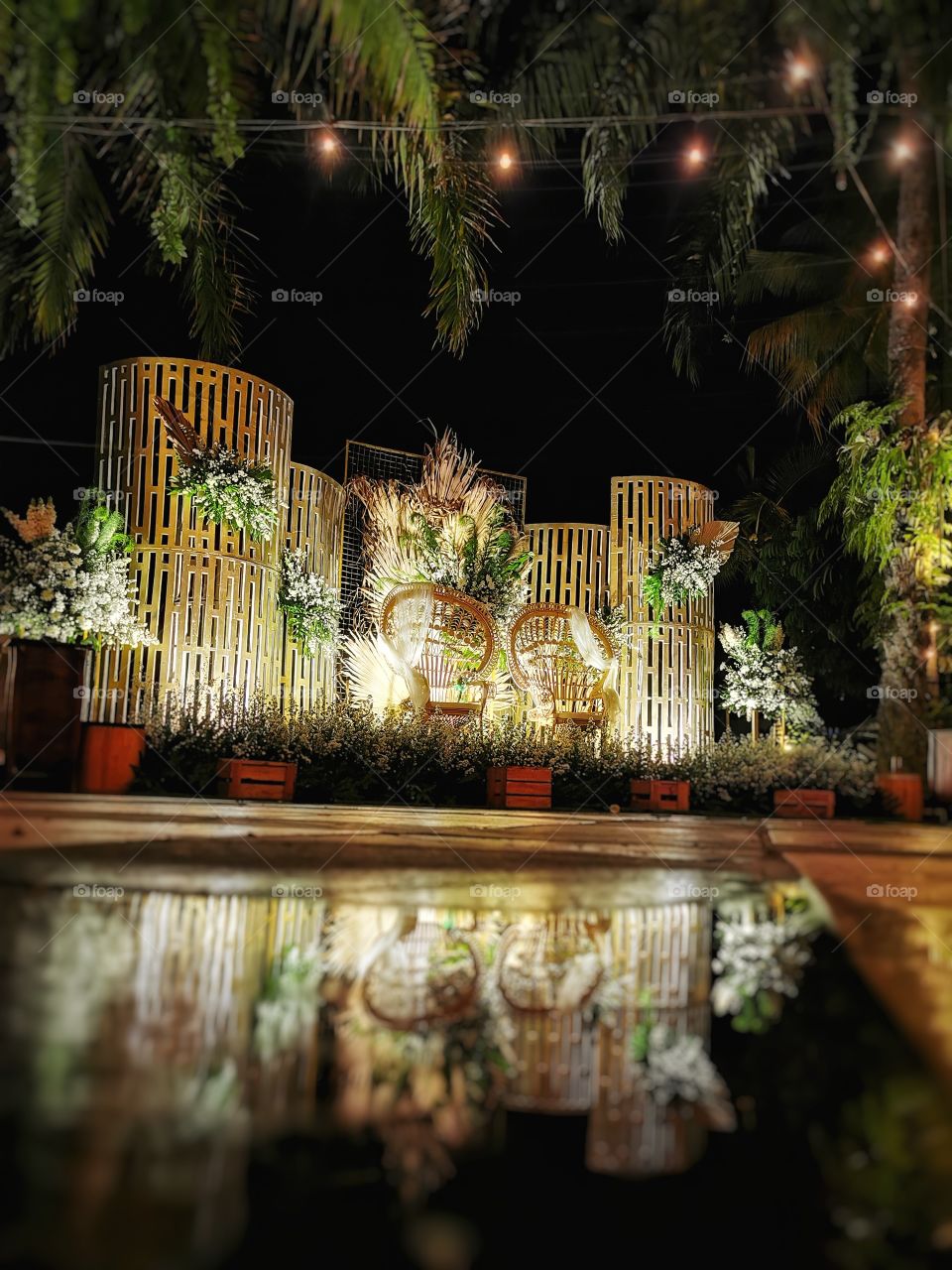 Wedding background after rain