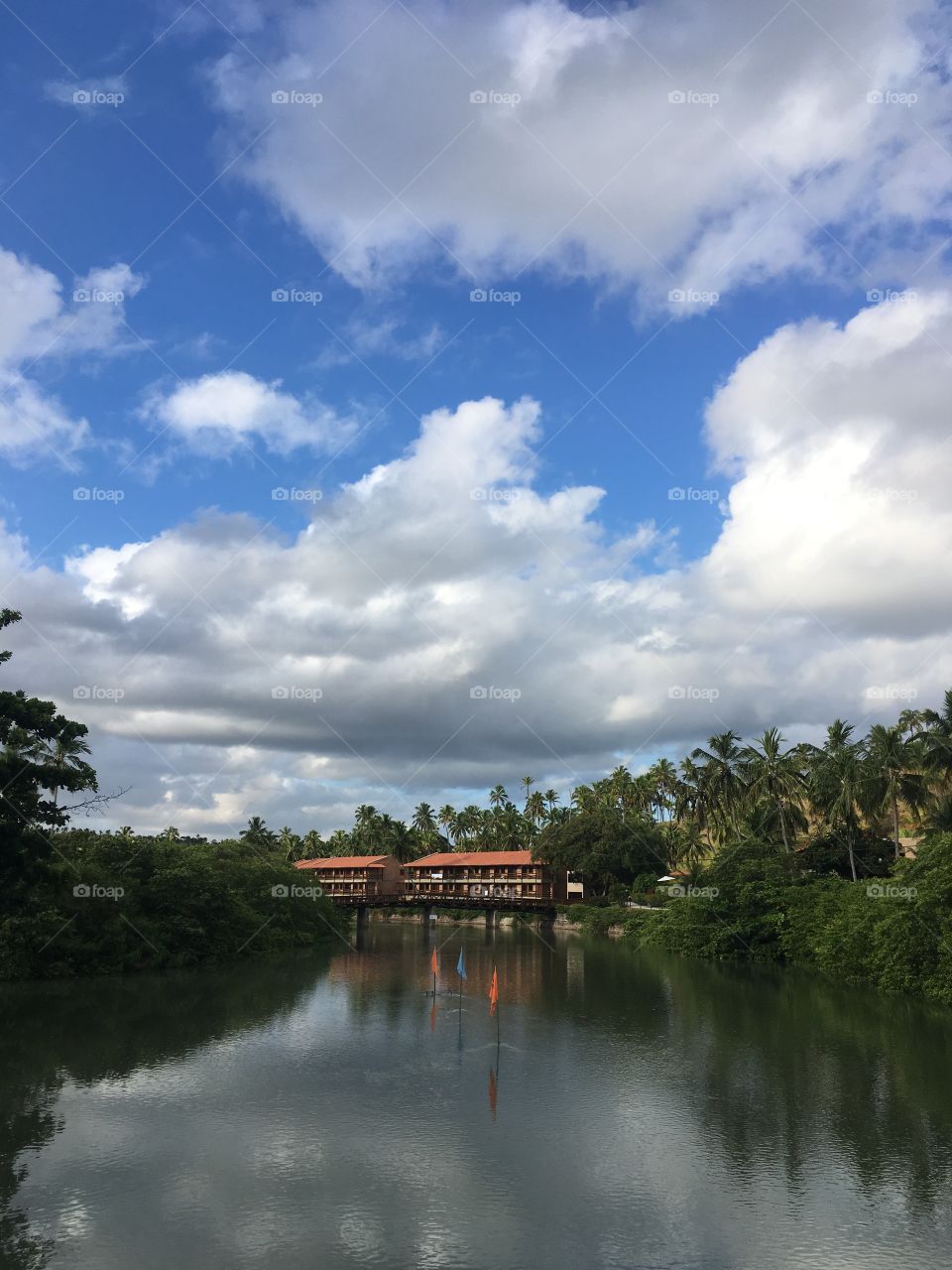 A paisagem ao amanhecer em Maragogi, estado de Alagoas, Nordeste do Brasil. Lindo dia!