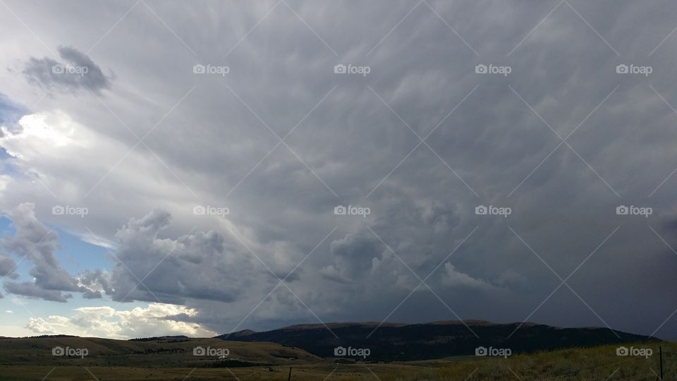 Storm clouds developing on the horizon