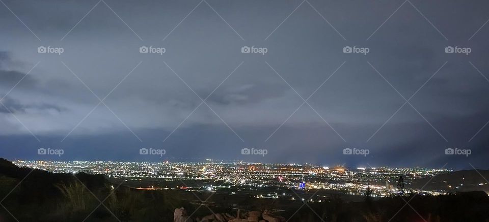 Night view of County Road 197 in Taitung County