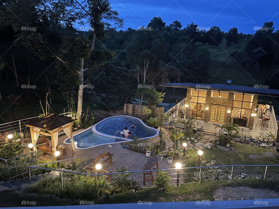 Night mode on at Km55 Villa, DSB. 