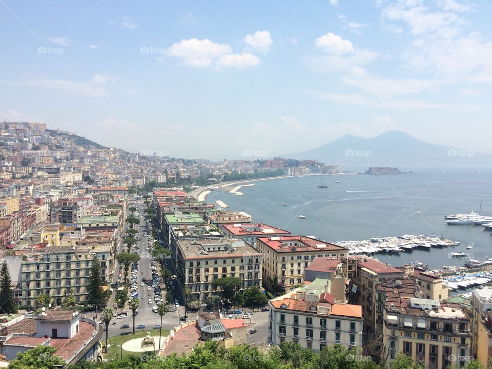 Cityscape. Naples at a glimpse from above