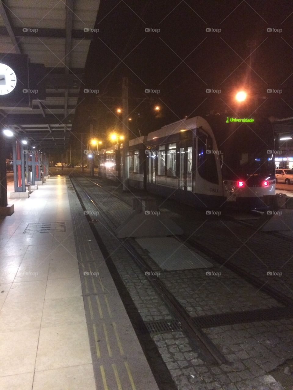 Metro station at night ( cachilhas Almada, Portugal)