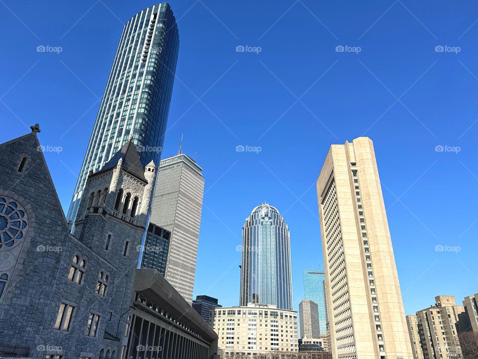 Partial skyline of the city of Boston