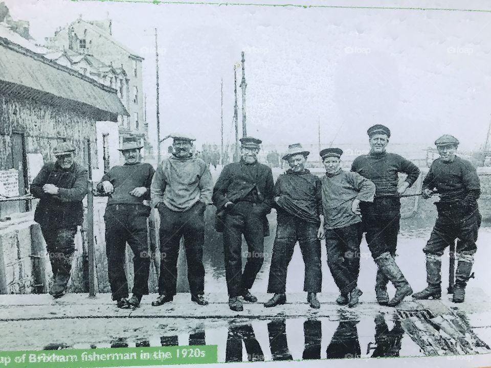 Group of fishermen from the early 20th century