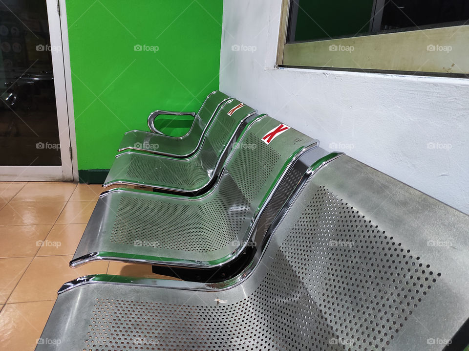 the waiting chairs in pandemic