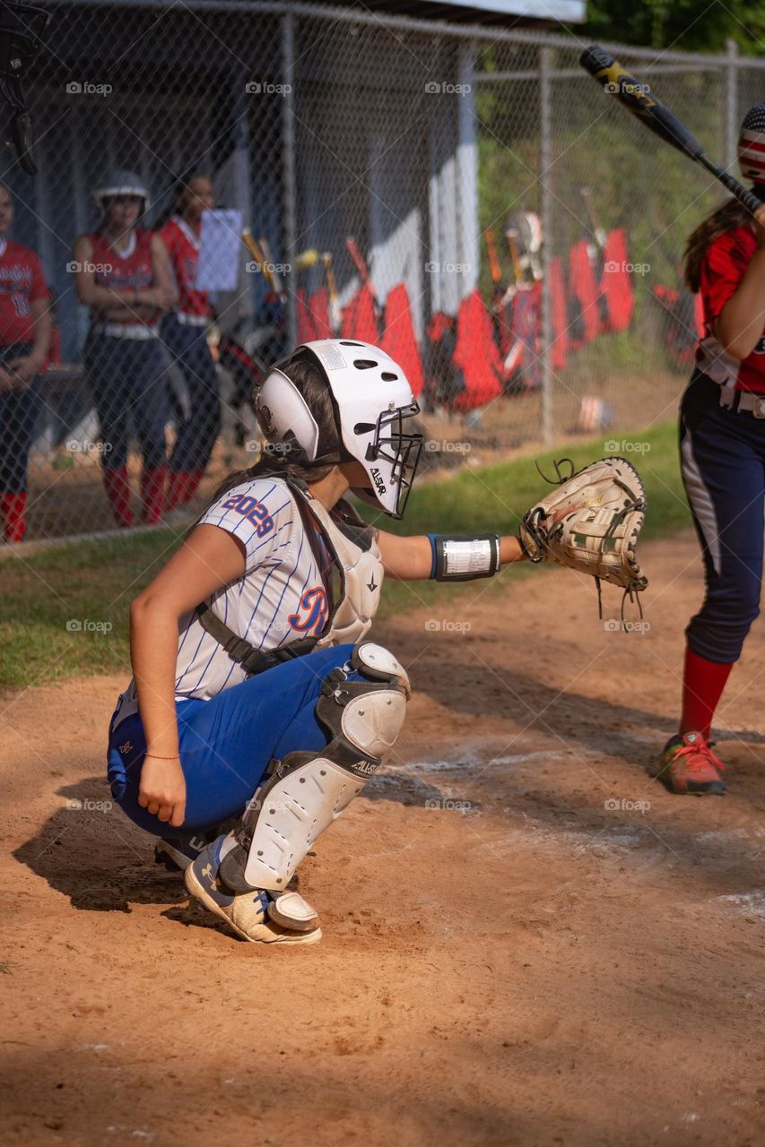 Softball catcher