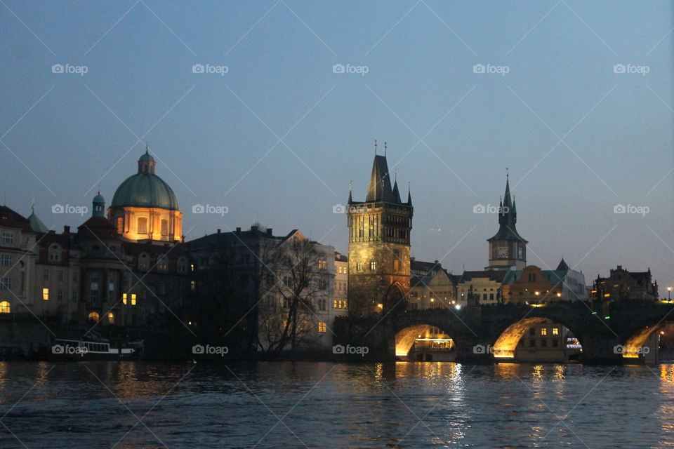 Prague by night