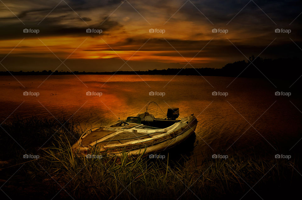 sunset at tanjung beach