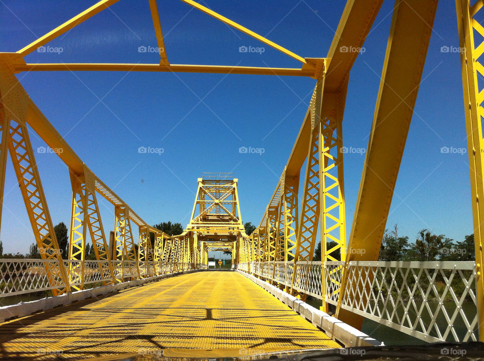 yellow blue road river by gene916