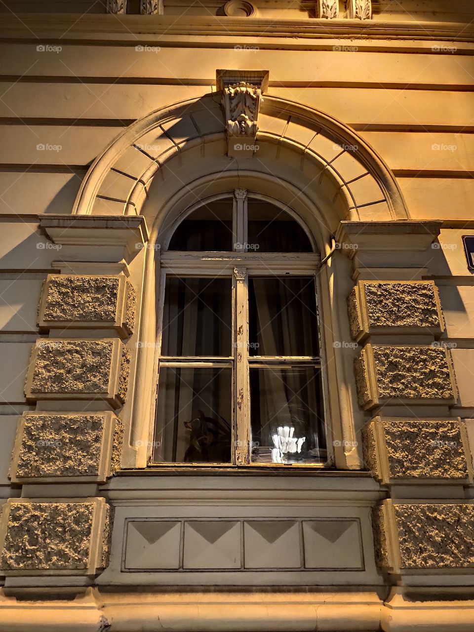 Novi Sad Serbia town hall window