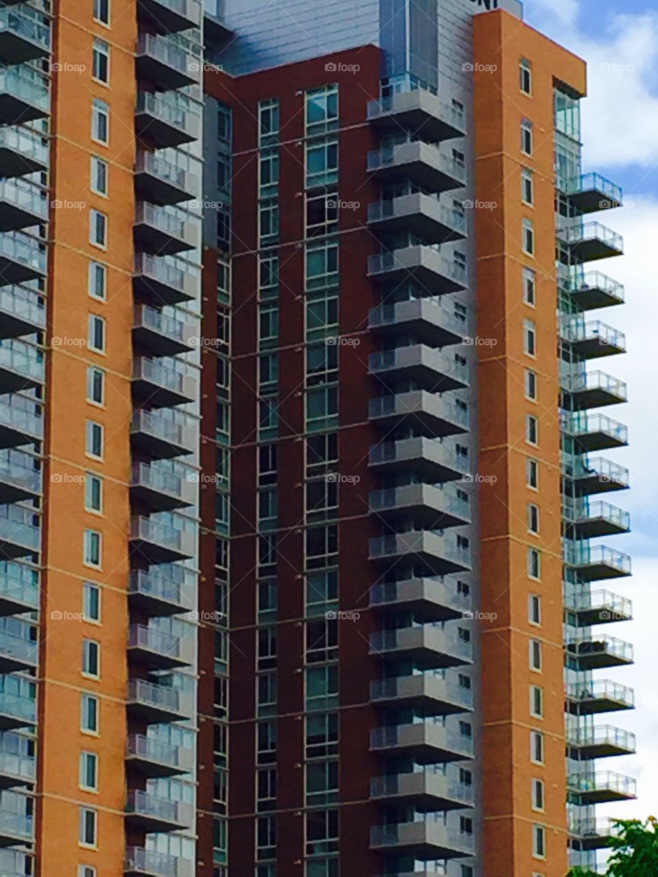 Apartment building modern balcony 