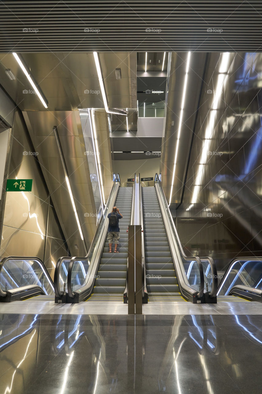 Stairway in an Underground Station in L'Hospitalet