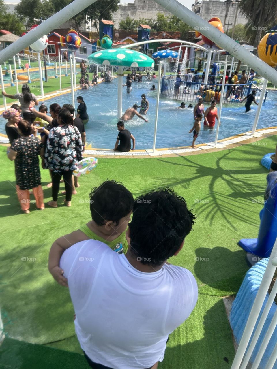Baby in waterpark | Indian baby with his Dady 
