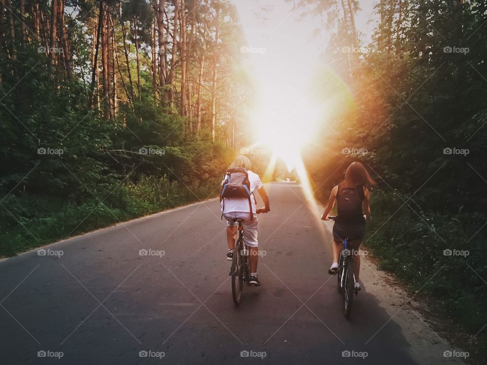 The Golden Hour. This photo was taken during the evening cycling 