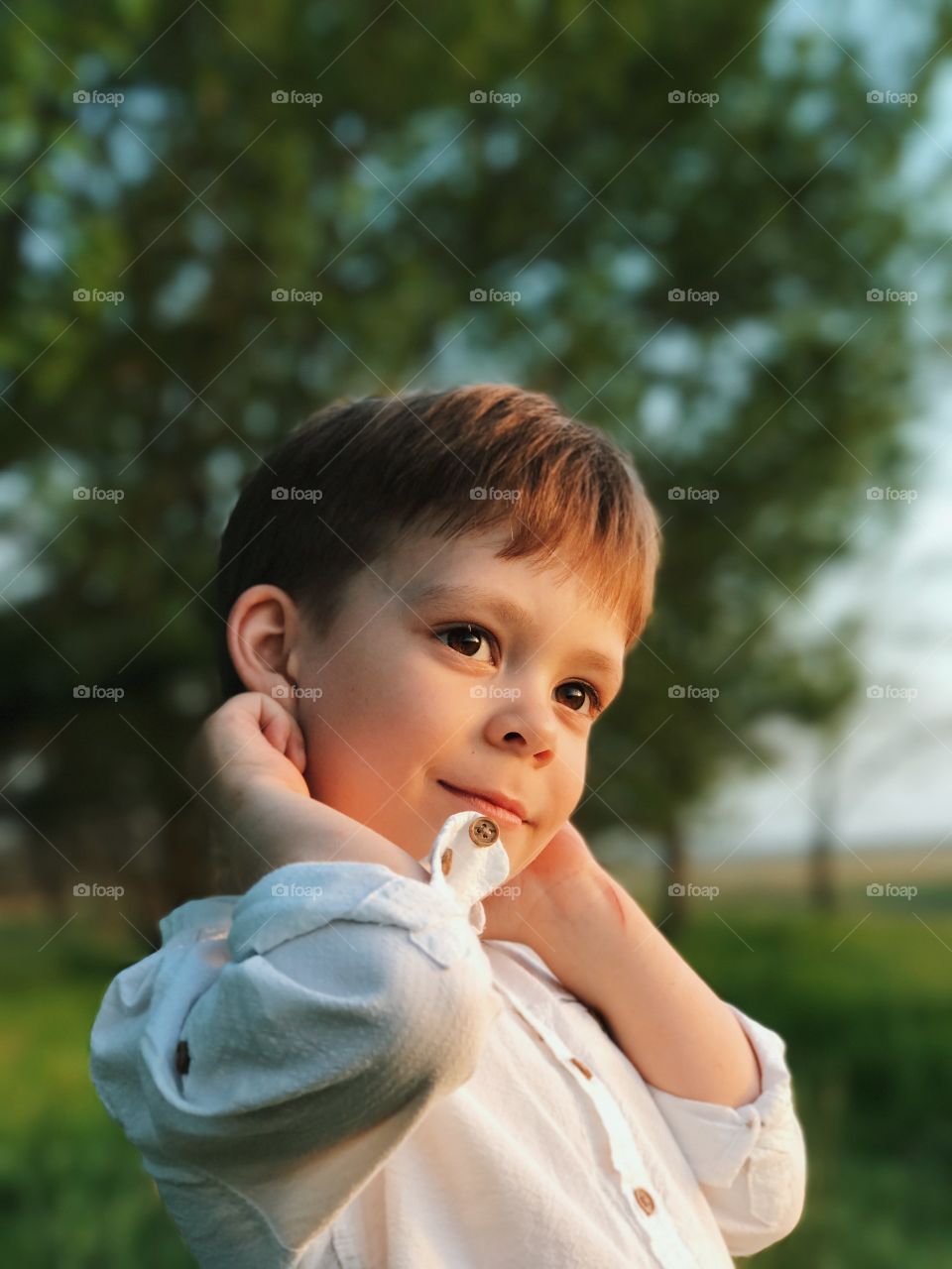 Portrait of cute smiling boy