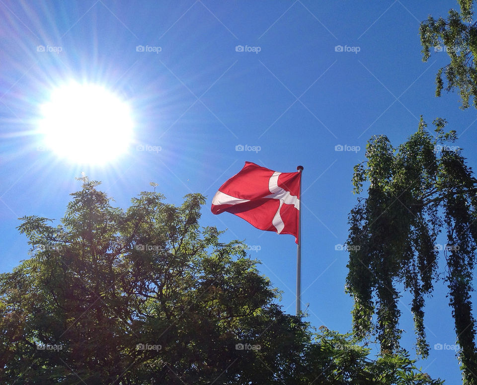 summer flag sunshine denmark by thoeger