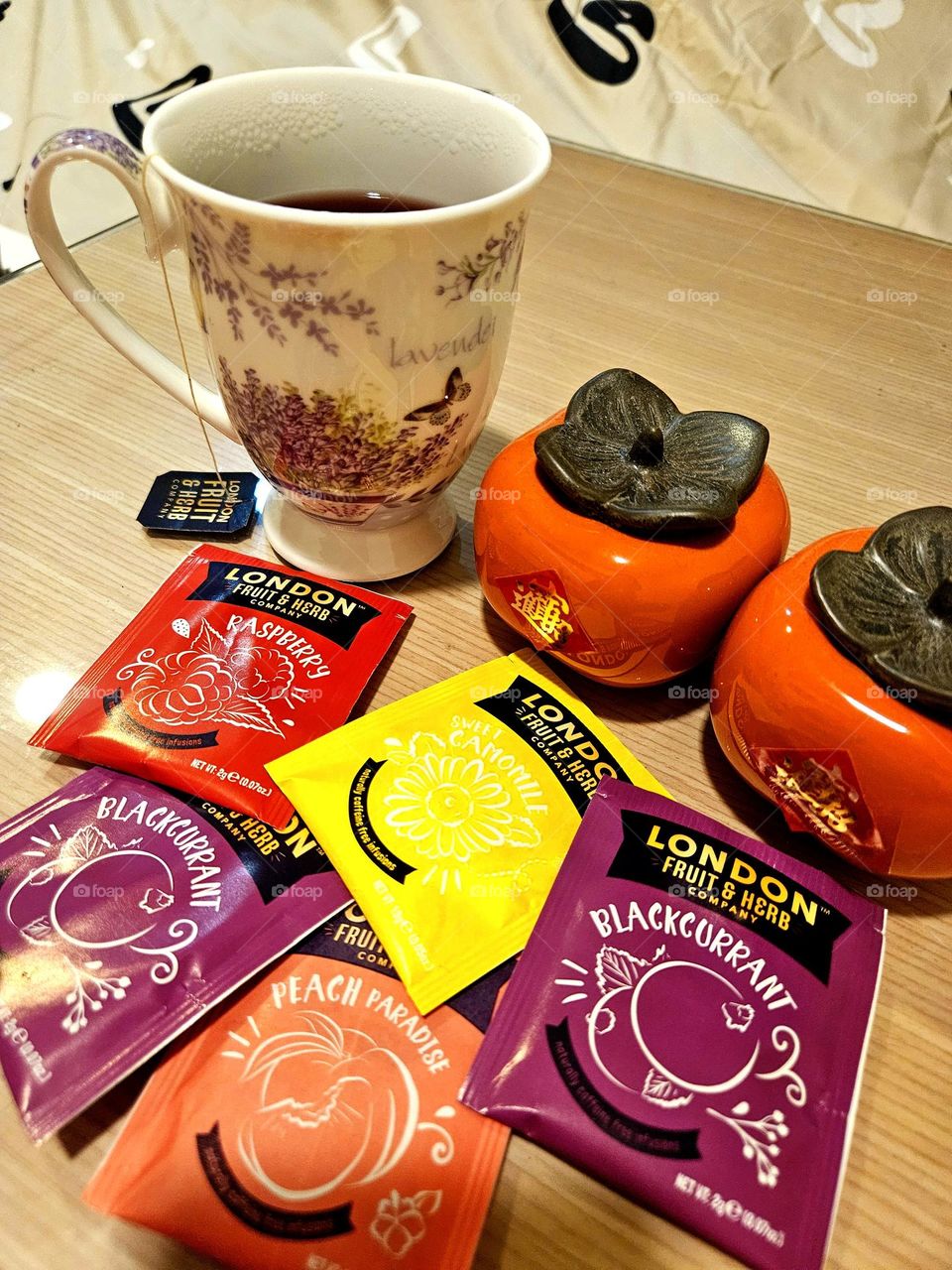 Colorful Fruit Tea Bag Cup Persimmon