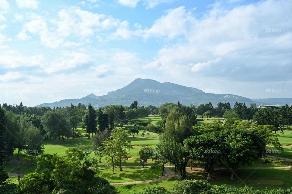 Beautiful mountain and park natural landscape