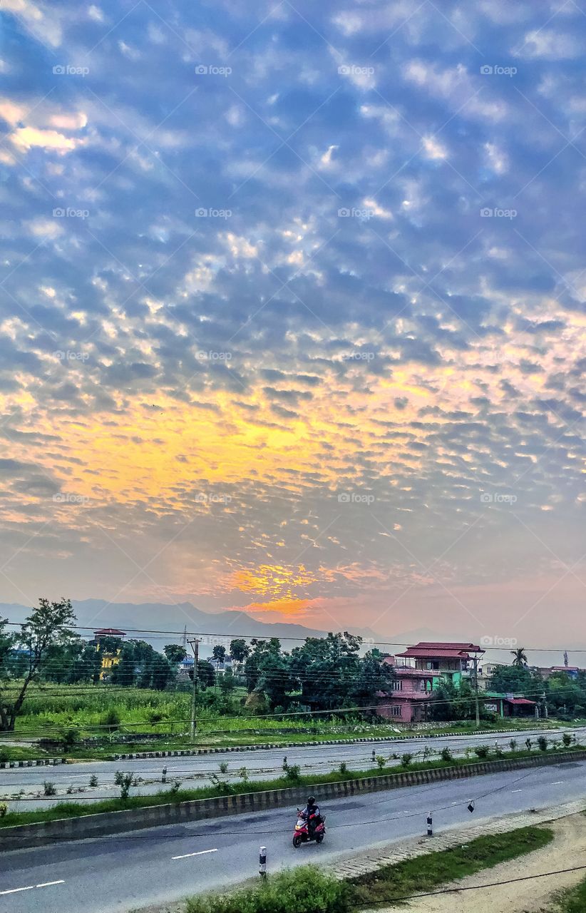 Beautiful morning view click by iphone