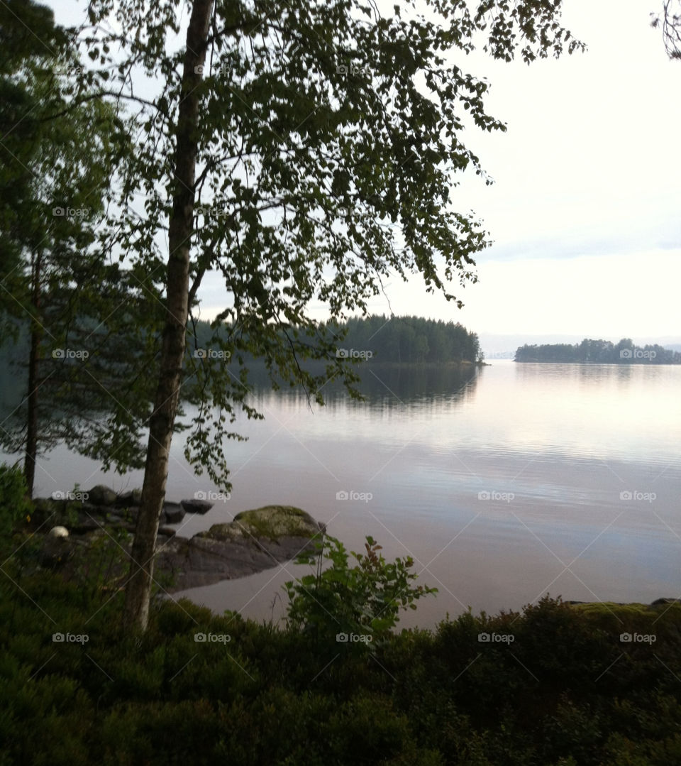 sweden the lake rain by chattis