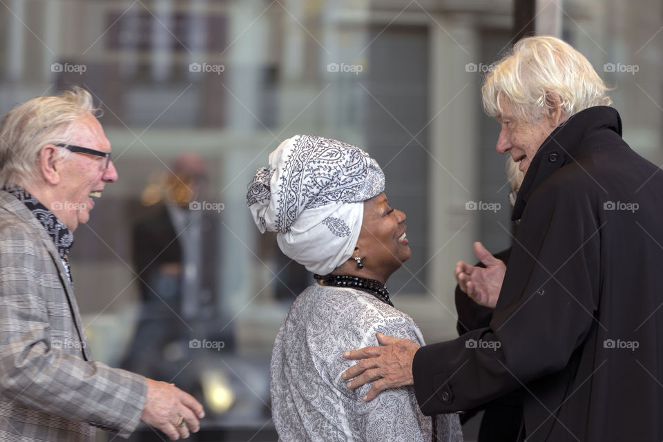Paul Van Vliet And Gerda Havertong At The Memorial Ceremony At The Concertgebouw At Amsterdam 27-10-2018 The Netherlands