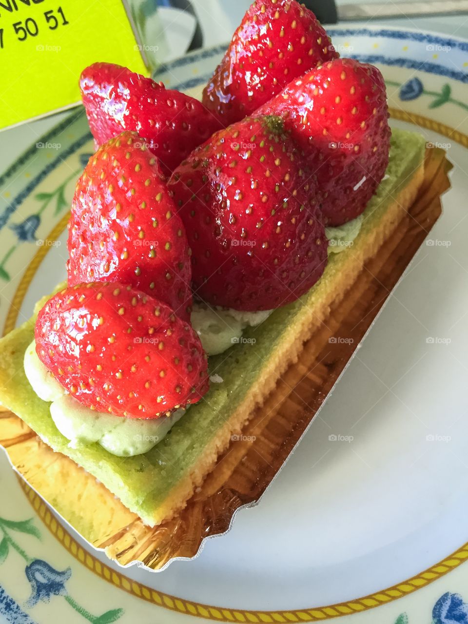 Desserts in a French cafe in Paris.