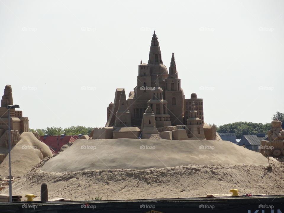 a real sand castle