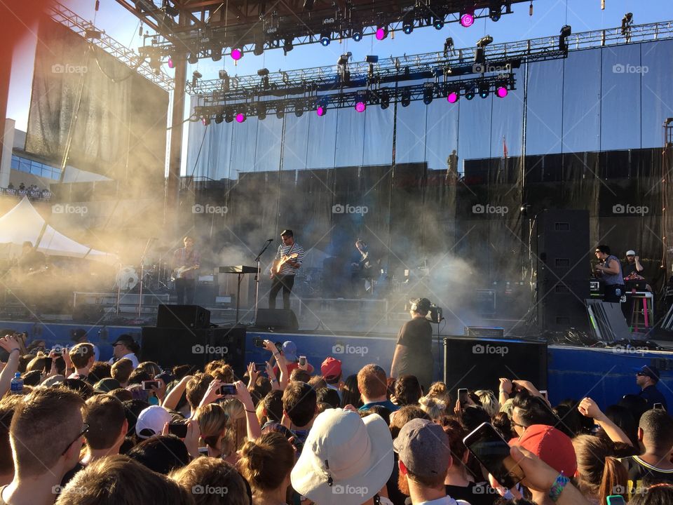 Death Cab. I took this photo at Edgefest 2015 in Texas, Death Cab for Cutie is on stage