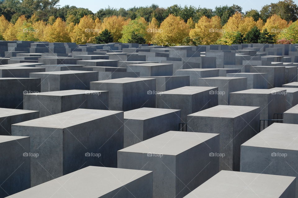 Berlin Holocaust Memorial. The actual name of this site is Memorial to the Murdered Jews of Europe and is just a few steps away from the Brandenburg Gate in Berlin.  Each of the 2711 concrete slabs, or stelae, are approximately 3' x 7' and range in height from 8 inches to 15 feet. 