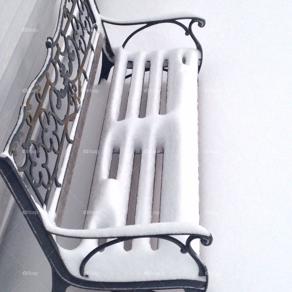 Snowy bench  