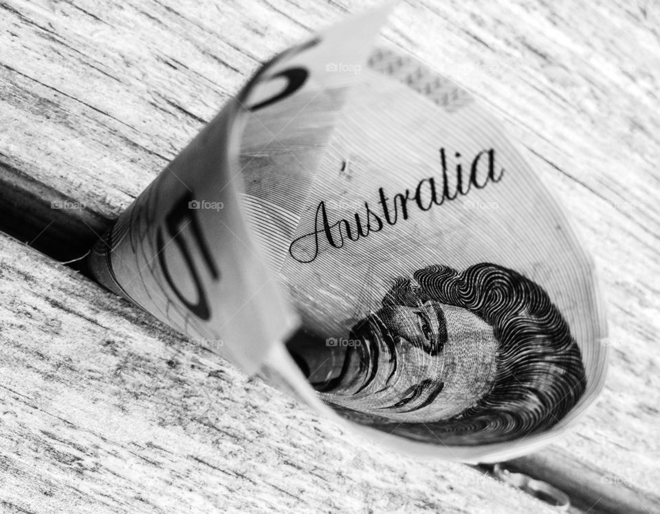 Five dollars cash Australia