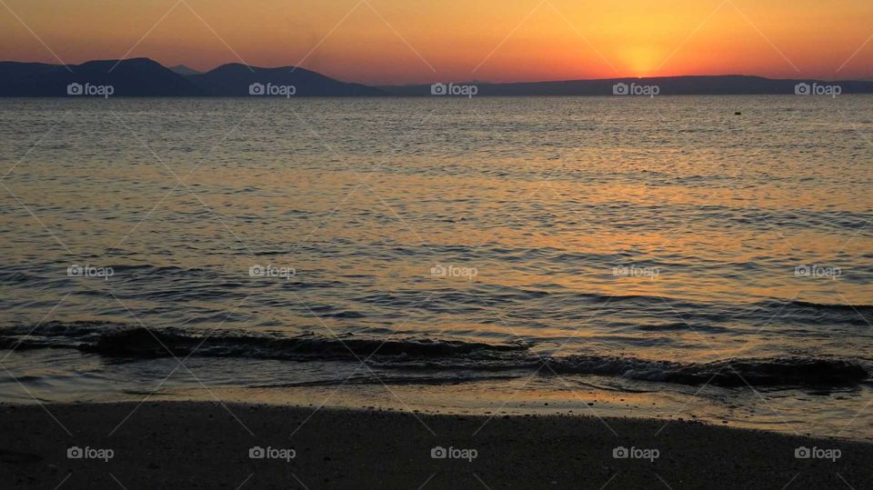 Greece summer sunset