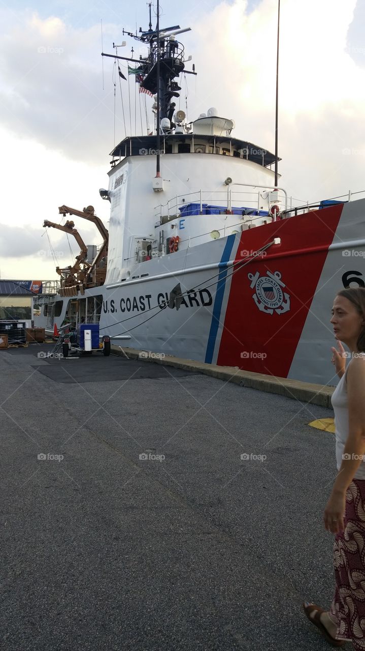 Coast Guard Cutter Diligence in dock