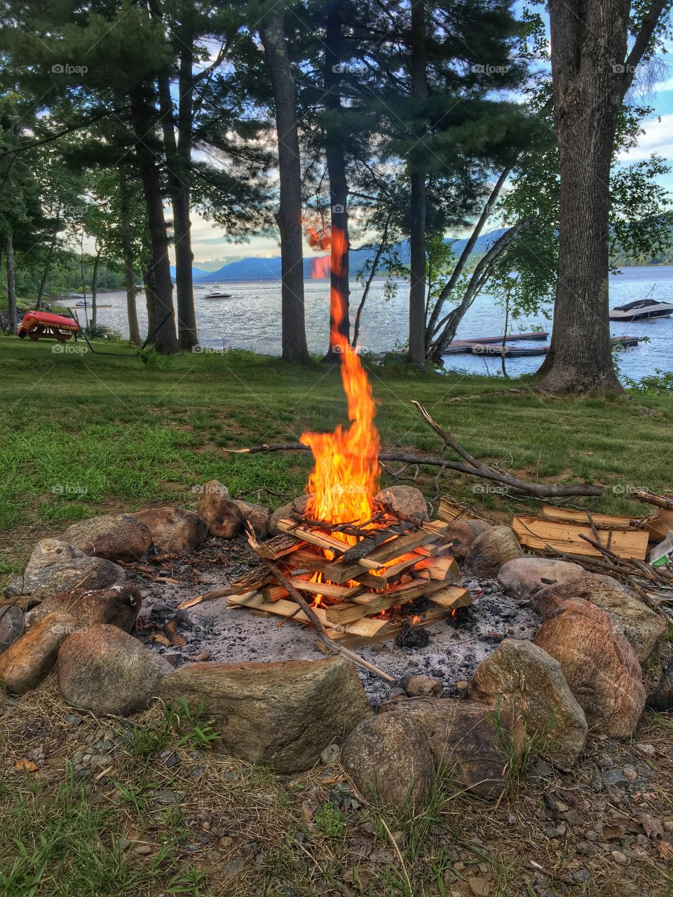Bonfire at the Lake