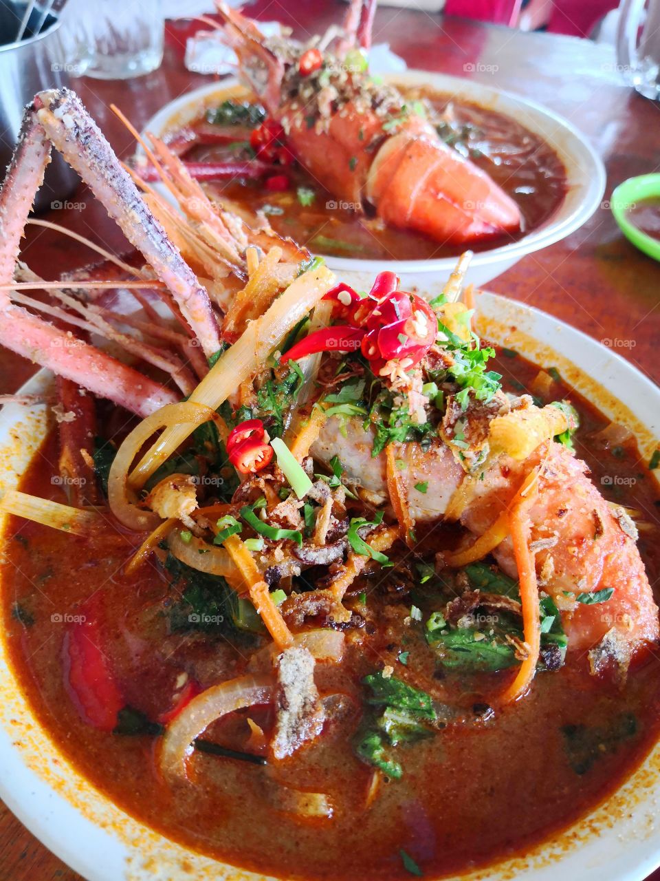 Full of flavor... Tom Yam Prawn Noodle Soup...