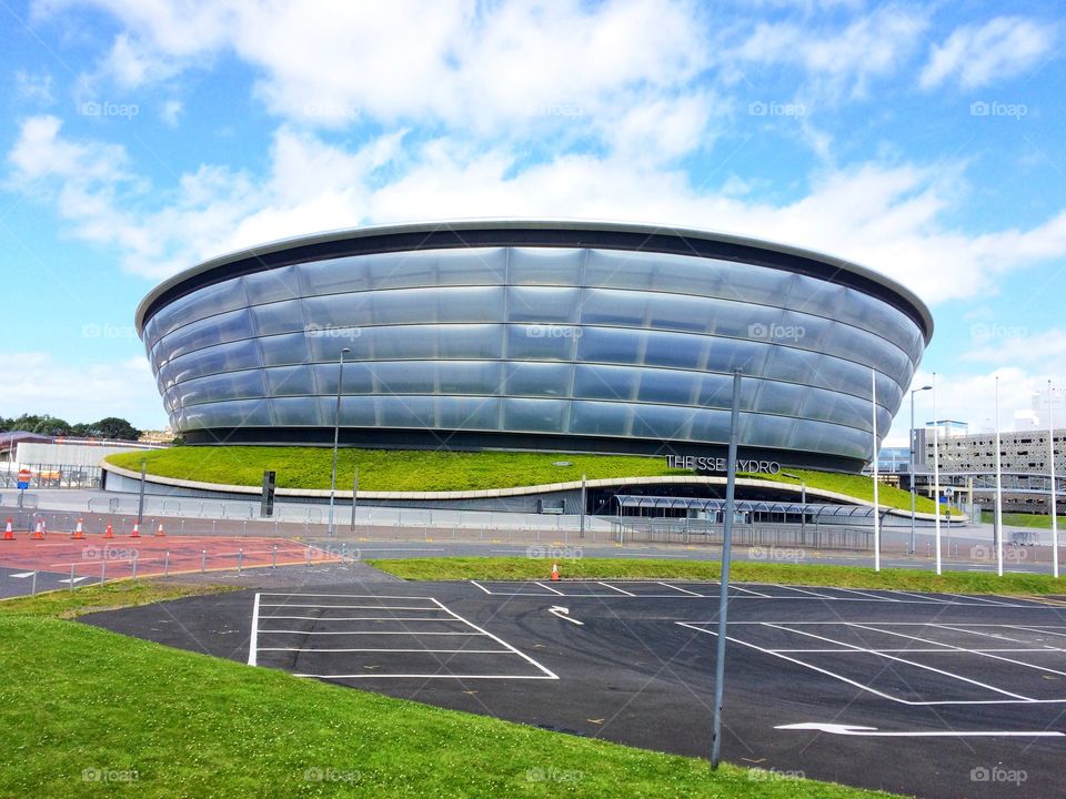 SSE Hydro Arena, Scotland, tourism pictures, tour bus, arena photography, landscape