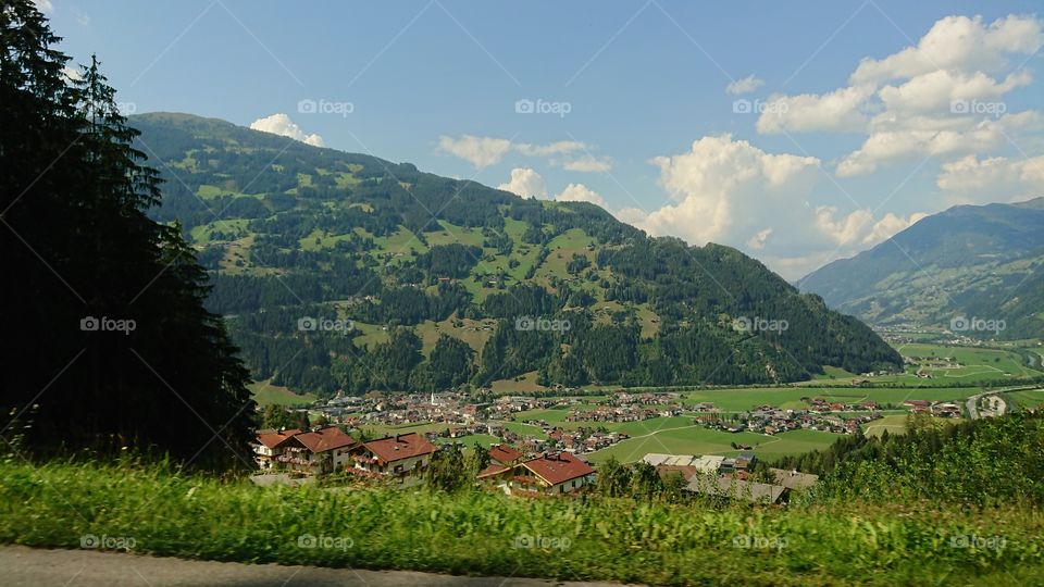 View of the Hainzenberg valley, Austria.