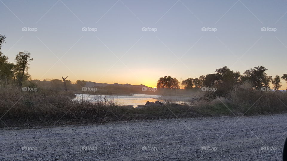 Landscape, Water, Sunset, Dawn, Lake