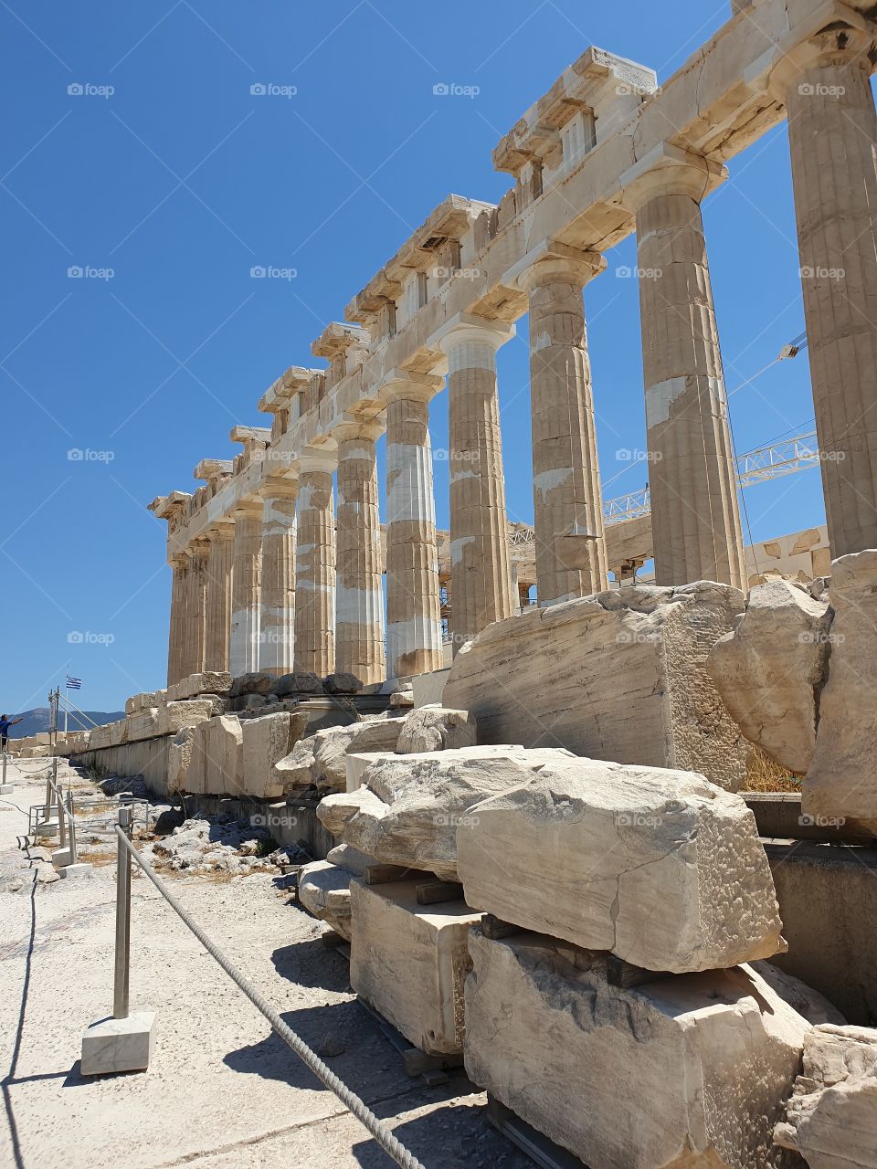Parthenon, temple that dominates the hill of the Acropolis at Athens, Greece.