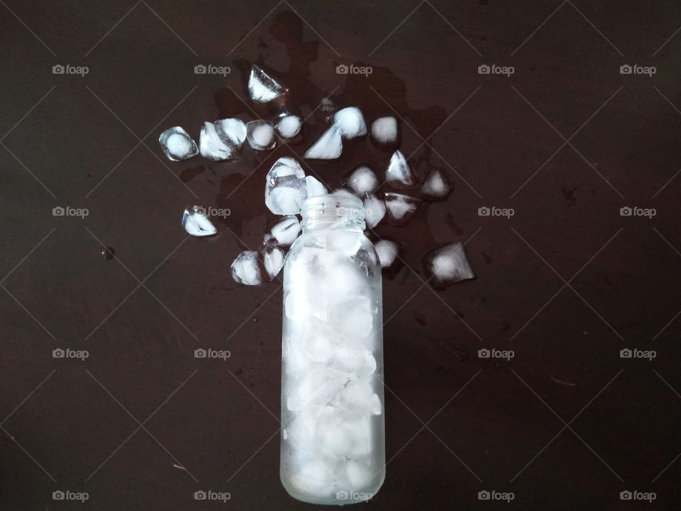 A bottle of ice.