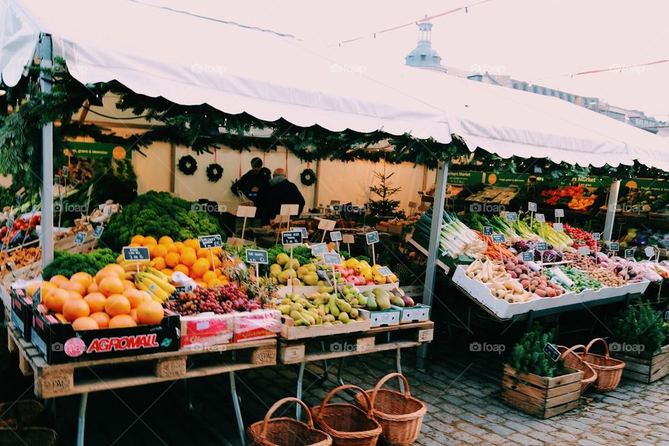 Foodstall in winter 