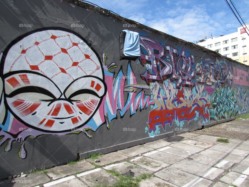 Colourful Graffiti art at Yogyarta Indonesia  