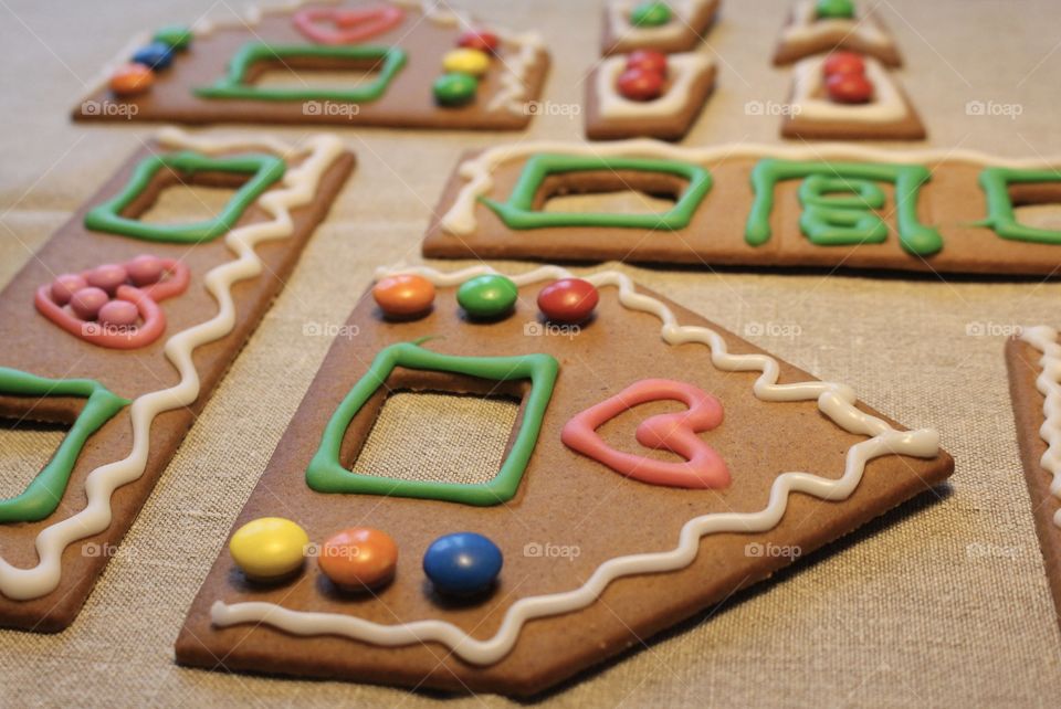 Christmas gingerbread house homemade