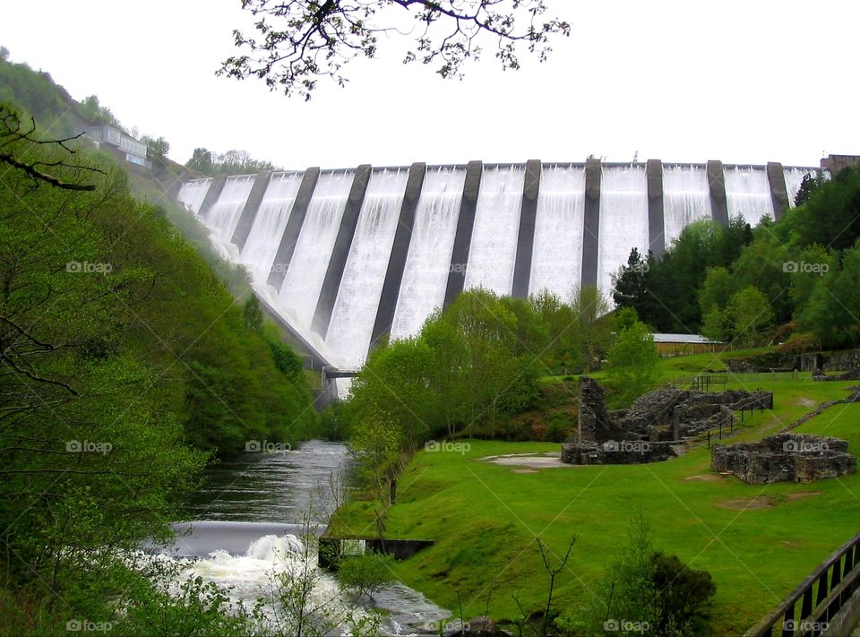 Clywedog Dam near Llanidloes Wales