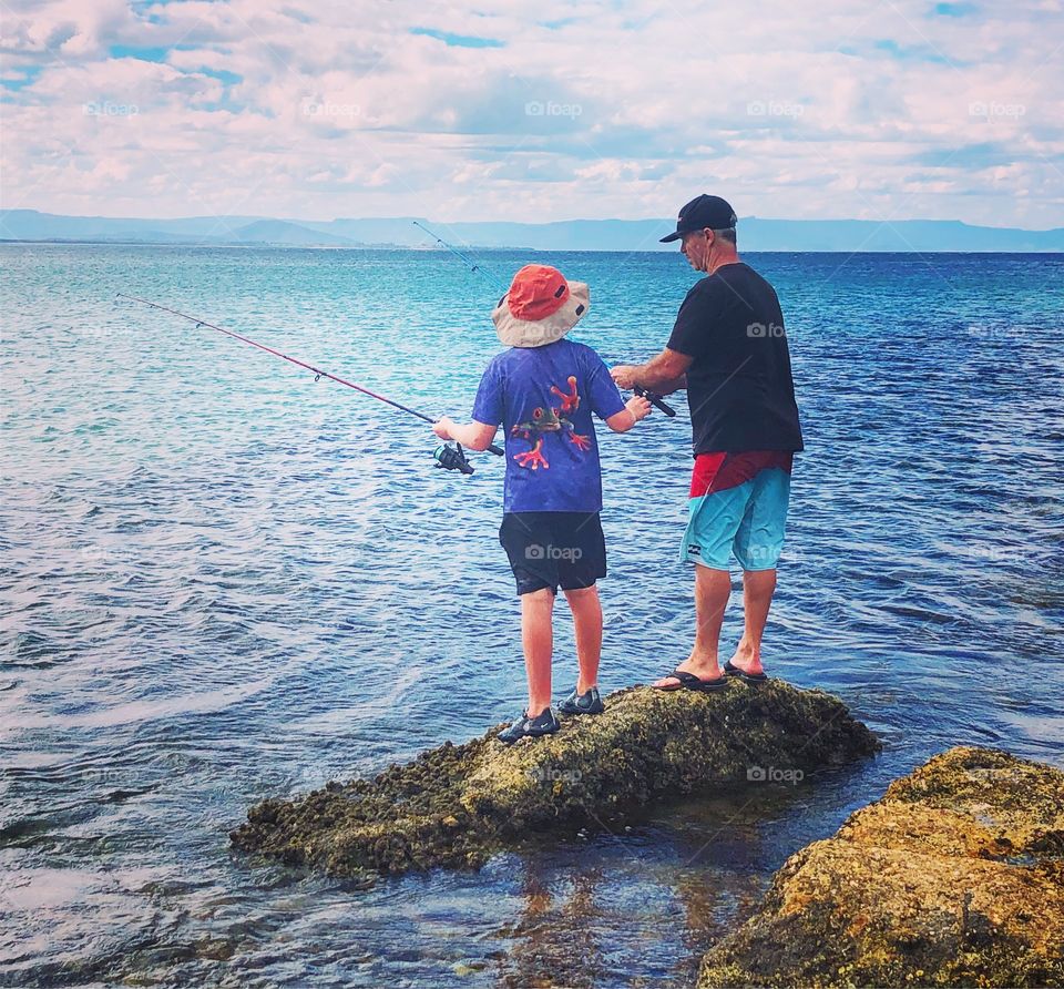 Fishing with dad