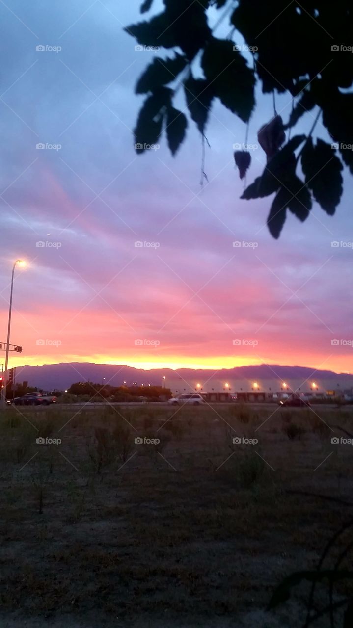 Purple Sunrise in Albuquerque not tampered with