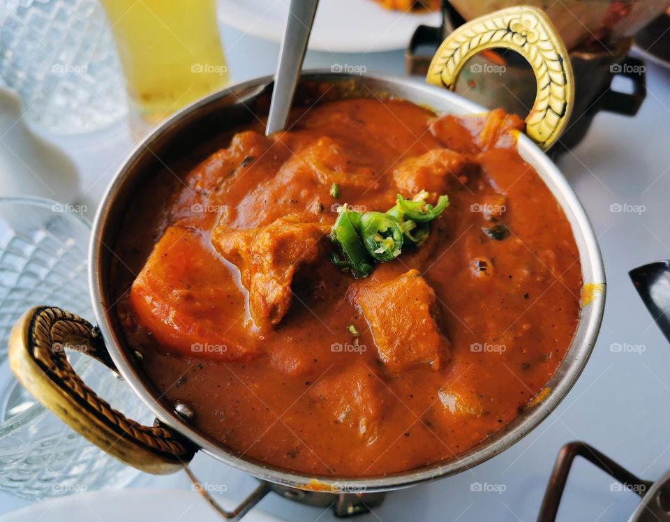 Indian curry in a bowl.