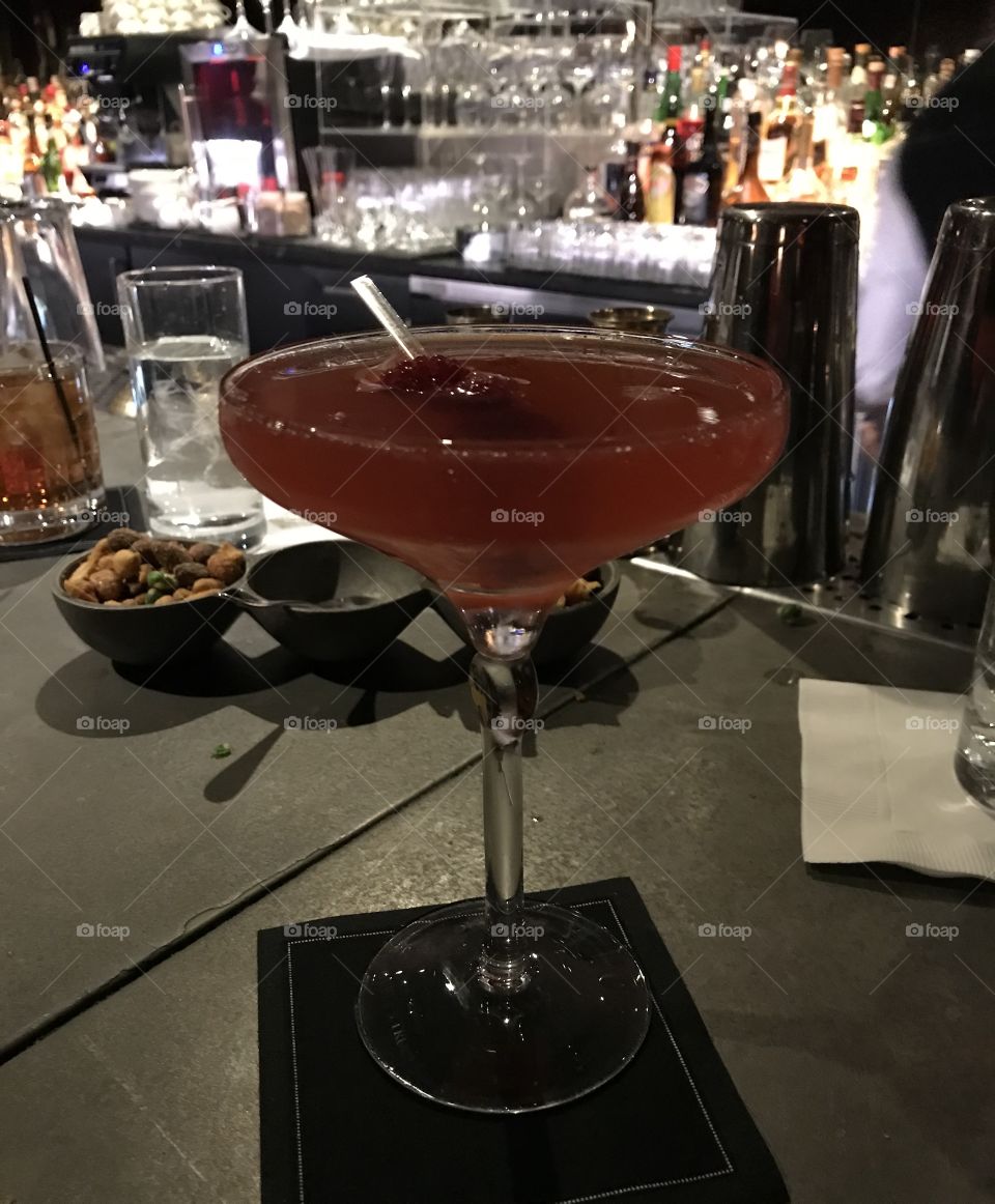 Manhattan Bar Ruby Kiss Christmas Drink