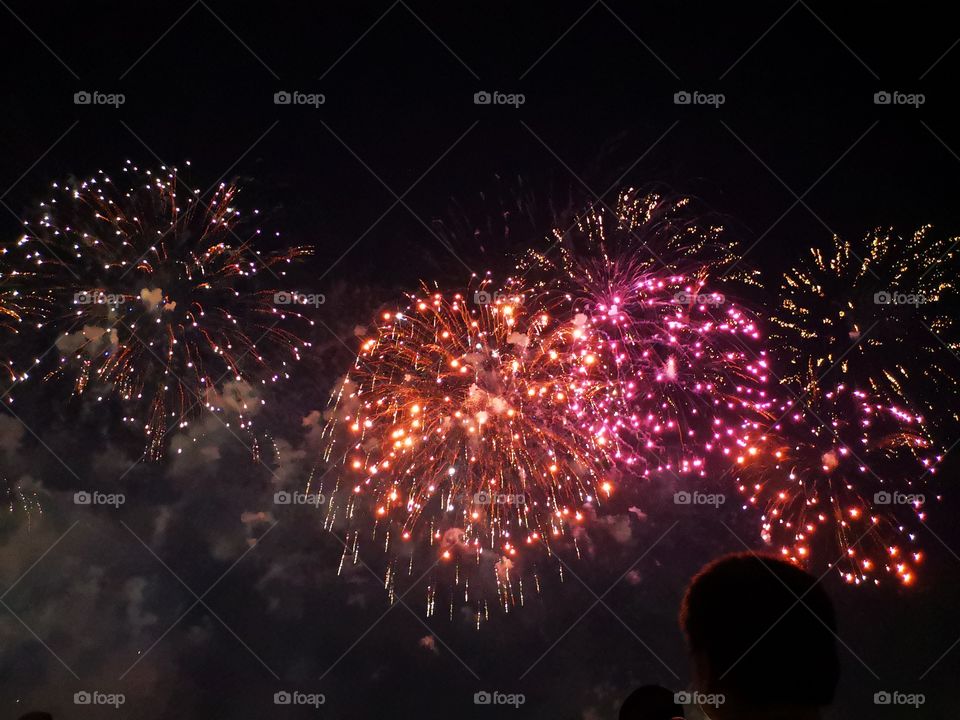 Fireworks at Taipei in Taiwan